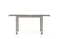Tavolo da pranzo ufficio in vetro allungabile 110x70x76h