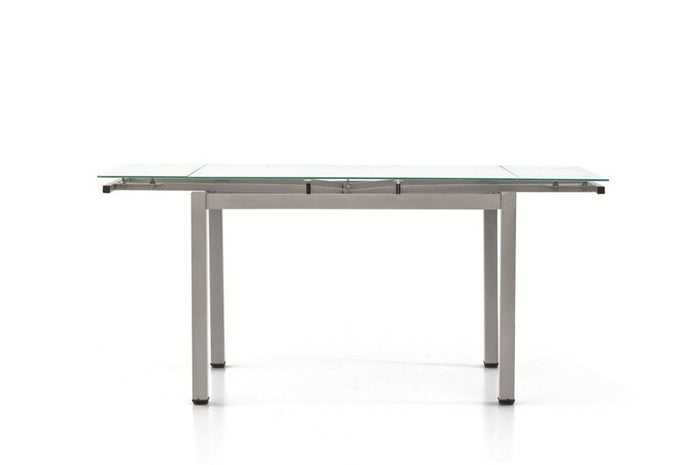 Tavolo da pranzo ufficio in vetro allungabile 110x70x76h