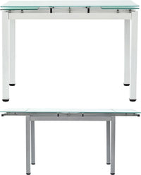 Tavolo da pranzo ufficio in vetro allungabile 110x70x76h