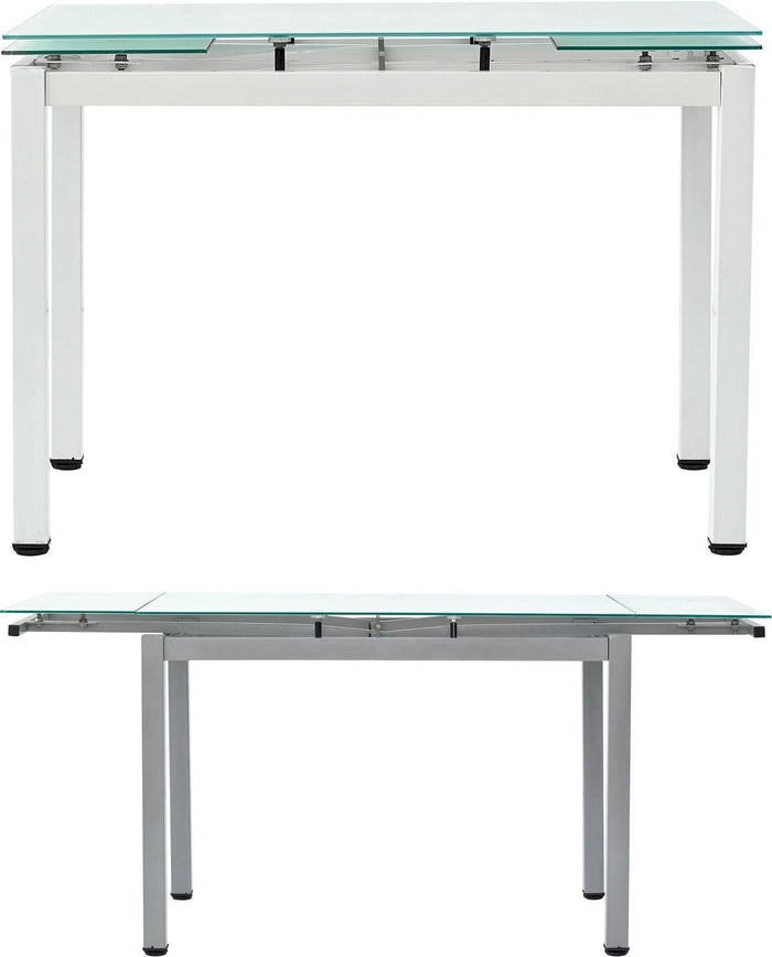 Tavolo da pranzo ufficio in vetro allungabile 110x70x76h