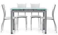 Tavolo da pranzo ufficio in vetro allungabile 110x70x76h