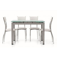 Tavolo da pranzo ufficio in vetro allungabile 110x70x76h