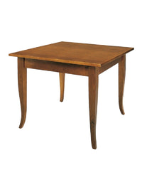 Tavolo fisso classico legno massello tinta noce (80x80)