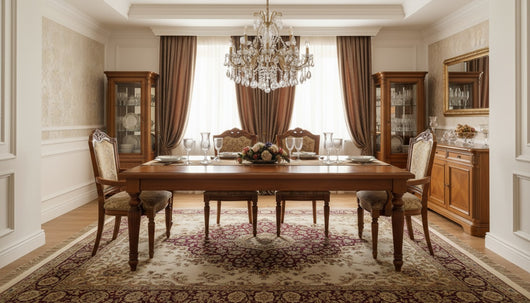 Tavolo fisso classico rettangolare legno intarsio bassano 240x128x78 - Mobili 2G