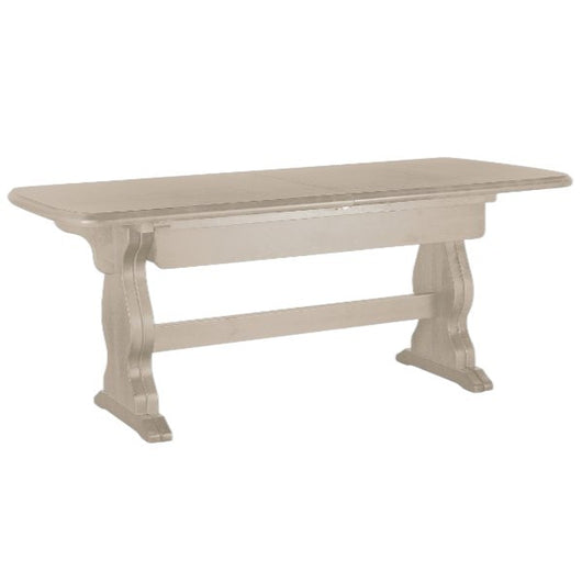 Tavolo fratino allungabile in legno pino bianco anticato 180x90x80 - Mobili 2G