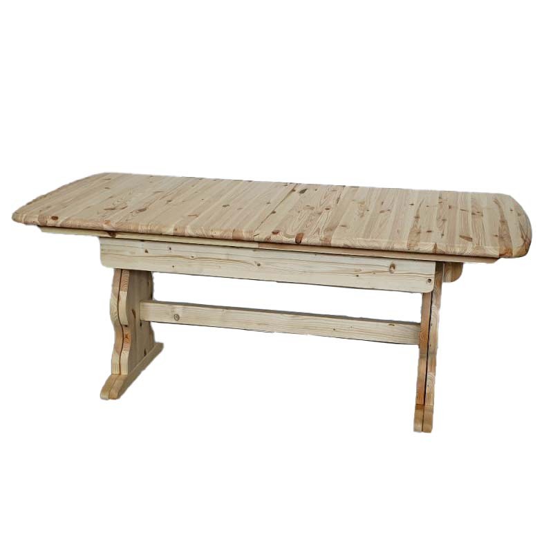 Tavolo fratino allungabile in legno pino grezzo 180x85x80 - Mobili 2G