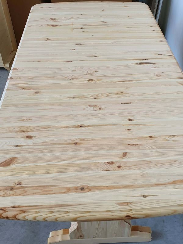 Tavolo fratino allungabile in legno pino grezzo 180x85x80 - Mobili 2G