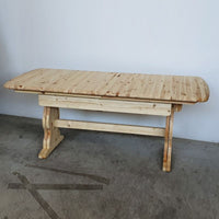 Tavolo fratino allungabile in legno pino grezzo 180x85x80 - Mobili 2G