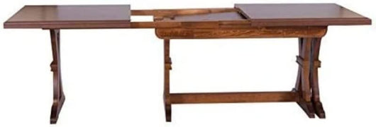 Tavolo fratino allungabile in legno tinta noce arte povera 160x85 (66) - Mobili 2G