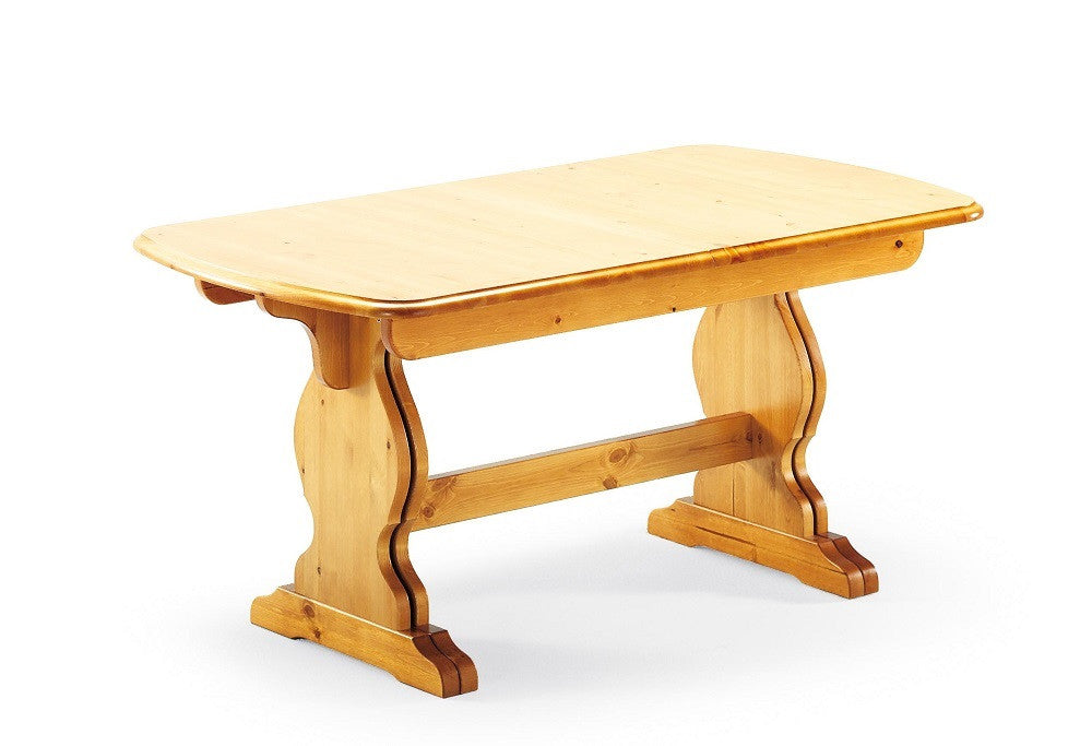 Tavolo fratino allungabile in pino naturale arte povera 190x90 sala e taverna