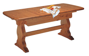 Tavolo fratino allungabile in pino tinta miele arte povera 190x90 sala e taverna