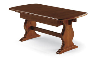 Tavolo fratino allungabile in pino tinta noce arte povera 190x90 sala e taverna - Mobili 2G