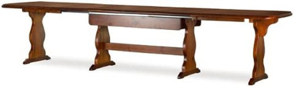 Tavolo fratino allungabile in pino tinta noce arte povera 190x90 sala e taverna - Mobili 2G