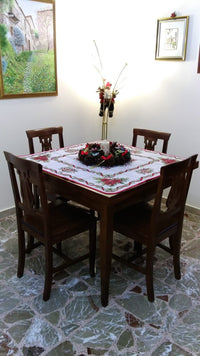 Tavolo in legno gamba sciabola 100x100 finitura bassano (490) - Mobili 2G