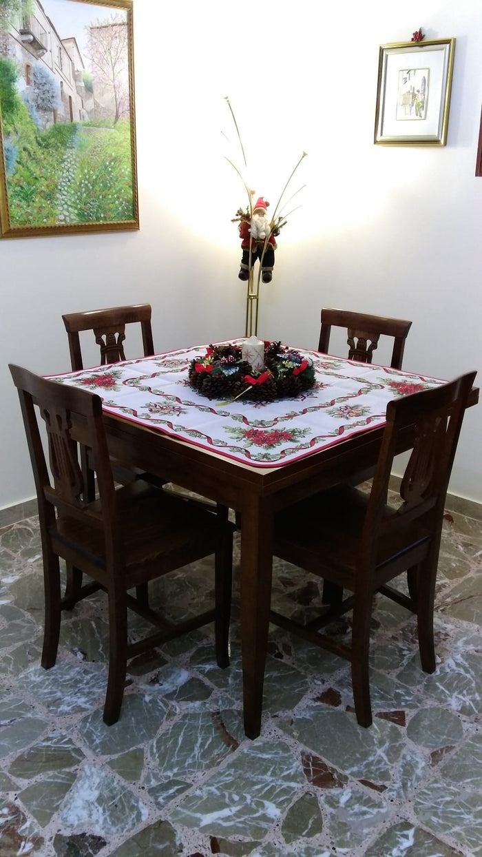 Tavolo in legno gamba sciabola 100x100 finitura bassano (490) - Mobili 2G