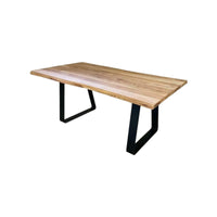 Tavolo legno massello nodo aperto 250x100 sp. 4 cm  fisso (808) - Mobili 2G