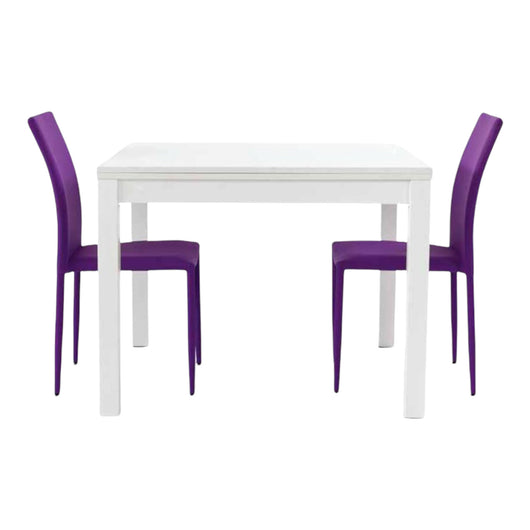 Tavolo moderno a libro bianco frassino 90x90x76h