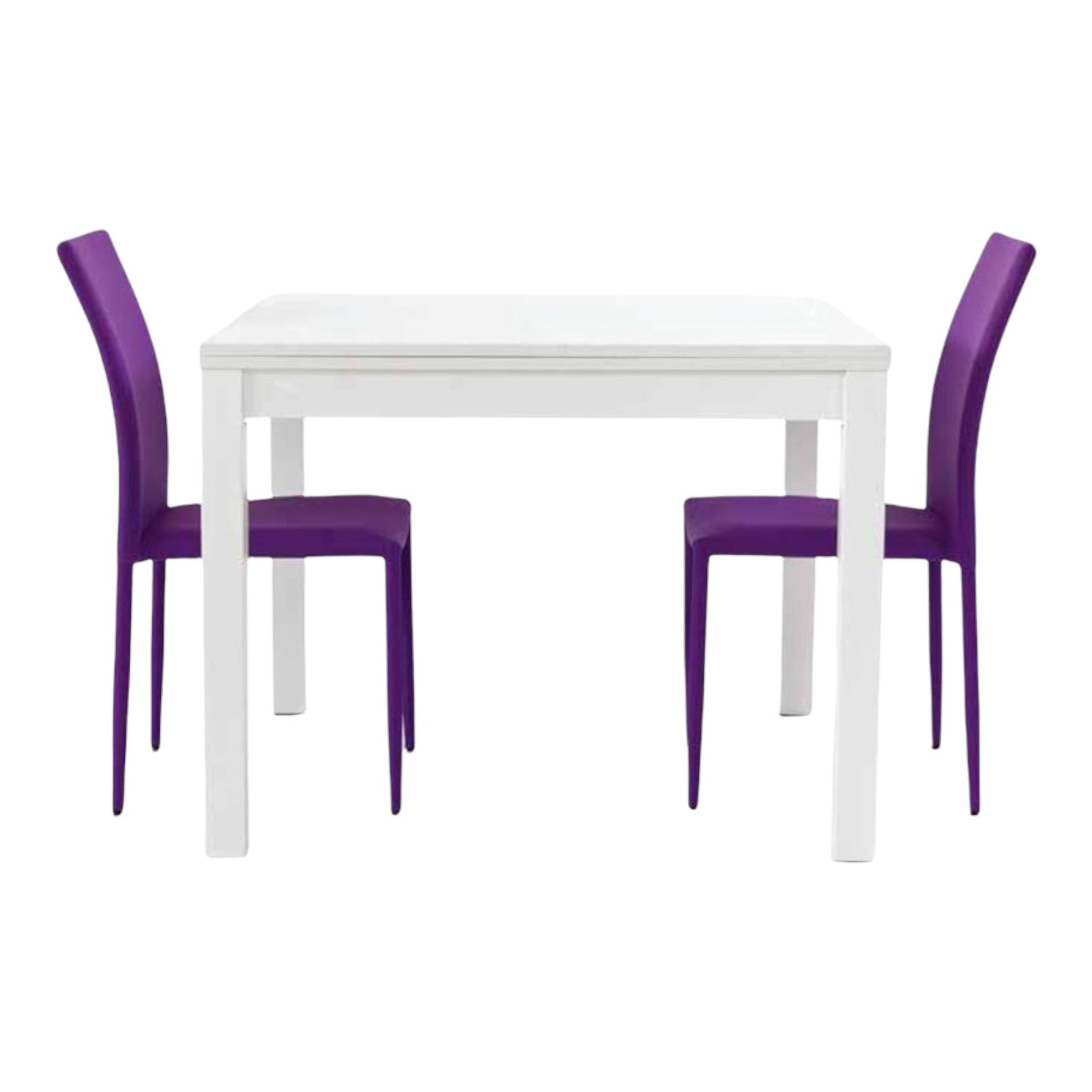 Tavolo moderno a libro bianco frassino 90x90x76h