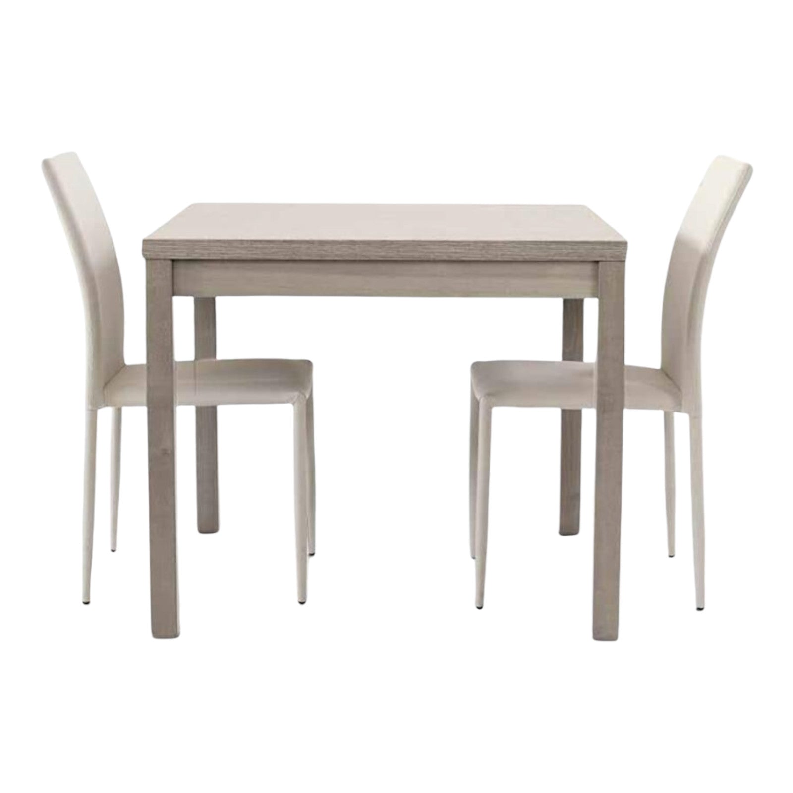 Tavolo moderno a libro rovere grigio 90x90x76h