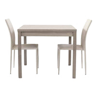 Tavolo moderno a libro rovere grigio 90x90x76h