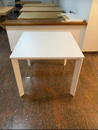 Tavolo moderno allungabile bianco frassinato 90x90x78h (833) - Mobili 2G