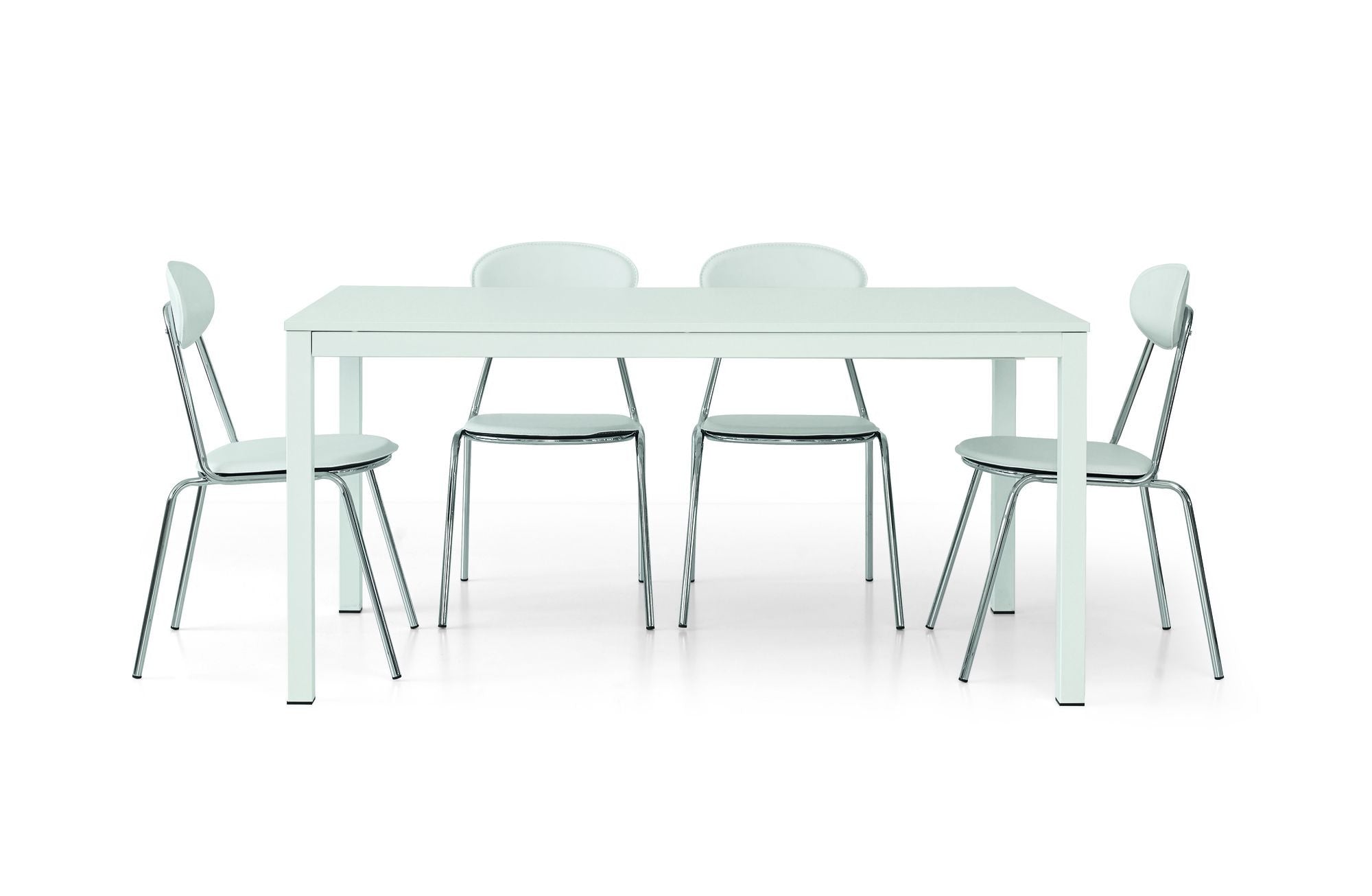 Tavolo moderno allungabile bianco frassino 160x90x76h - Mobili 2G