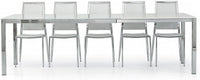 Tavolo moderno allungabile metallo e vetro  140x90x76h - Mobili 2G