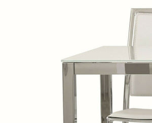 Tavolo moderno allungabile metallo e vetro  140x90x76h - Mobili 2G