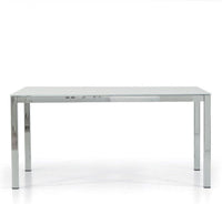Tavolo moderno allungabile metallo e vetro  140x90x76h - Mobili 2G