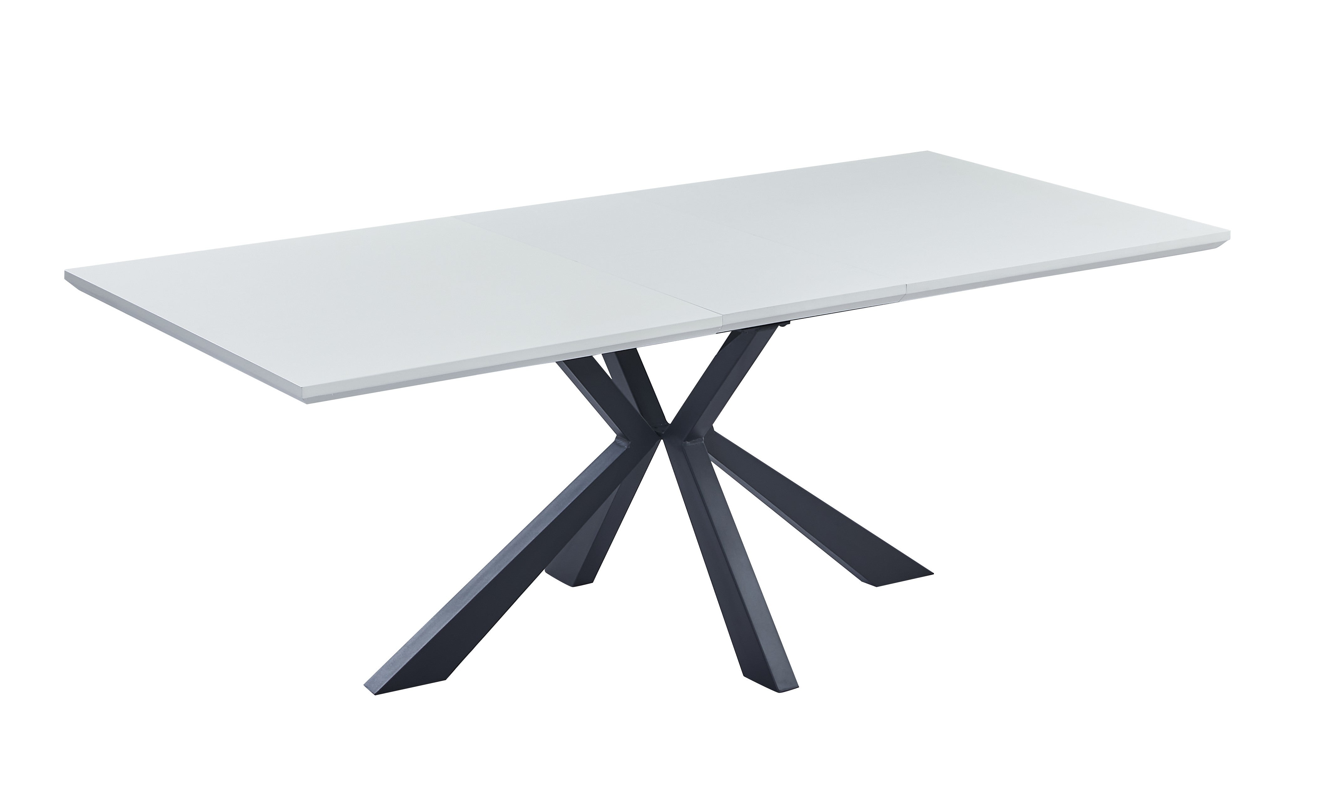 Mobili 2g - tavolo moderno allungabile piano impiallacciato bianco 160x90x78 - Mobili 2G