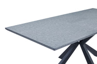 Mobili 2g - tavolo moderno allungabile piano impiallacciato cemento 160x90x78 - Mobili 2G