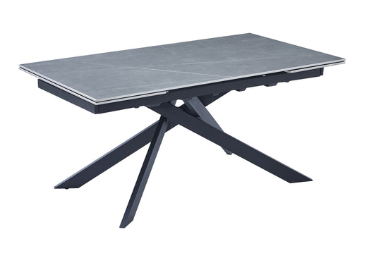 Mobili 2g - tavolo moderno allungabile piano pietra ardesia grigio chiaro 160x90x78 - Mobili 2G