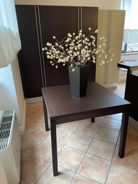 Tavolo moderno apertura a libro moro wenge 90x90x76h