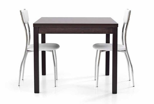 Tavolo moderno apertura a libro moro wenge 90x90x76h