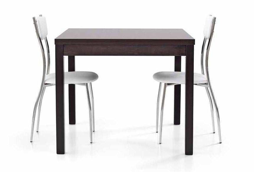 Tavolo moderno apertura a libro moro wenge 90x90x76h