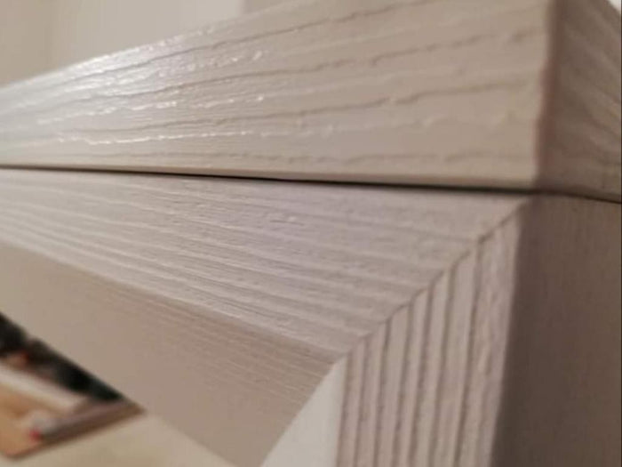 Tavolo moderno bianco frassinato allungabile 110x85 h77