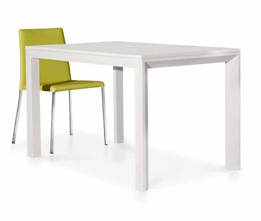 Tavolo moderno bianco frassinato allungabile 110x85 h77