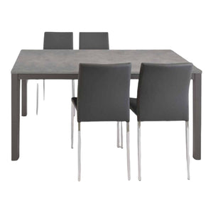 Tavolo moderno grigio cemento allungabile 110x70