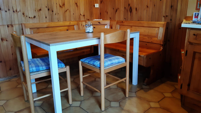 Tavolo moderno rovere allungabile a libro 90x90