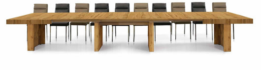 Tavolo nobilitato finitura rovere nodato l.180 p.100 h.76 (aperto 480cm )