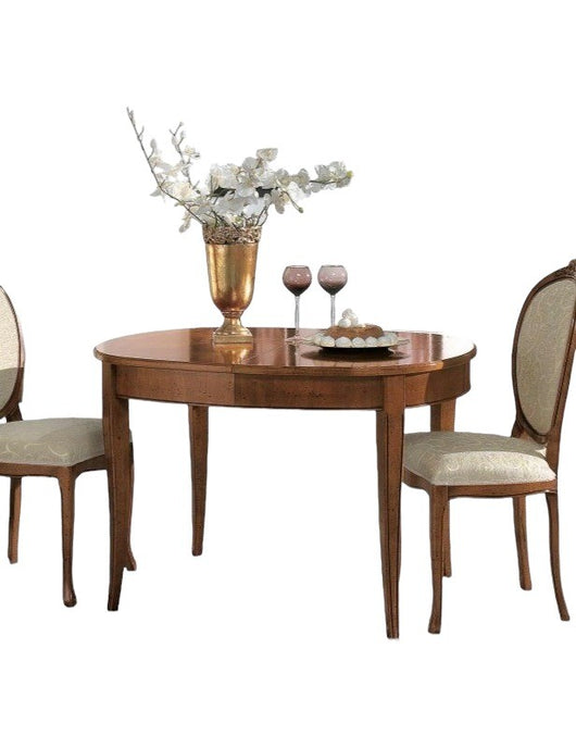 Tavolo ovale allungabile classico legno bassano 115x95x78 - Mobili 2G