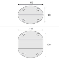 Tavolo ovale allungabile legno bianco shabby 80x110x79 - Mobili 2G
