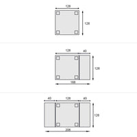 Tavolo quadrato allungabile classico intarsio stella bassano 128x128x80 - Mobili 2G