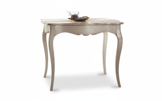 Tavolo quadrato fisso legno bianco shabby 100x100x78 - Mobili 2G