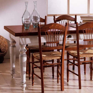 Tavolo rettangolare 1 cassetto legno shabby 160x90x80 - Mobili 2G