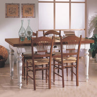 Tavolo rettangolare 1 cassetto legno shabby 160x90x80 - Mobili 2G