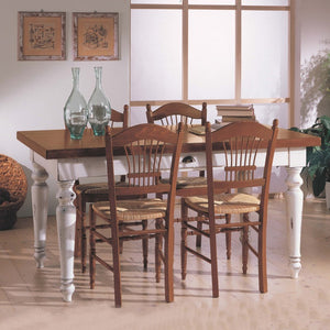 Tavolo rettangolare 1 cassetto legno shabby 160x90x80 - Mobili 2G