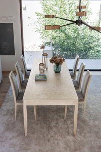 Tavolo rettangolare allungabile con decoro foglia in legno l.200 p.100 h.80 - Mobili 2G