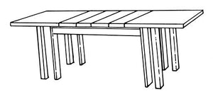 Tavolo rettangolare allungabile  in legno l.160 p.85 h.78