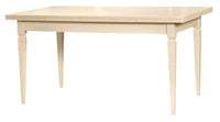 Tavolo rettangolare allungabile legno shabby avorio 160x85x85 - Mobili 2G